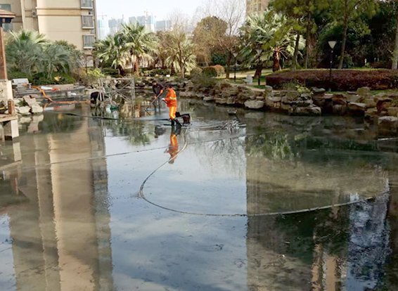 鄂温克景观池淤泥清理